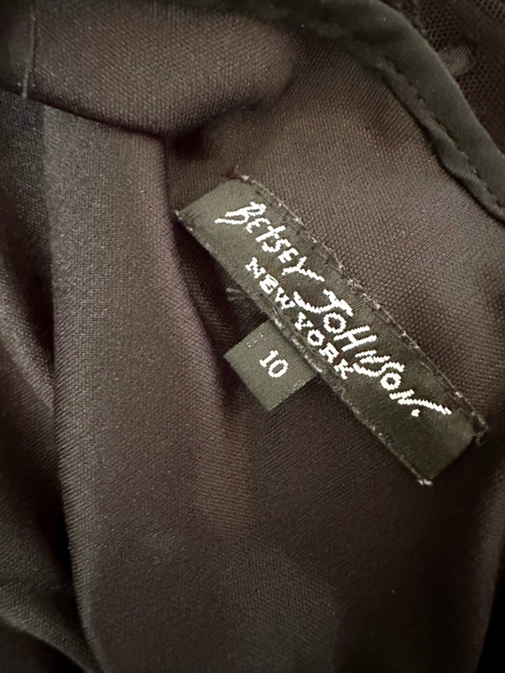 Vintage 90-Y2K Betsey Johnson Black Textured Spaghetti Strap Midi Dress cocktail - Picture 5 of 7